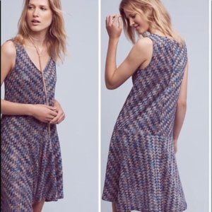 Anthropologie Maeve Westwater Chevron Knit Dress S